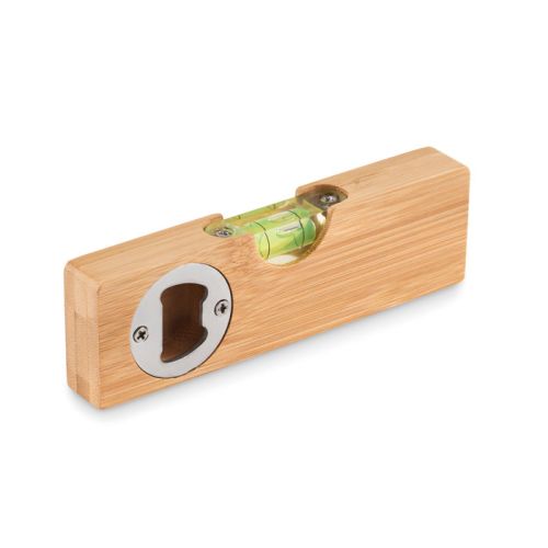 Bamboo spirit level with bottle opener - Image 2